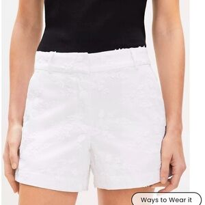 Loft white embroidery Riviera shorts sz 10 $60